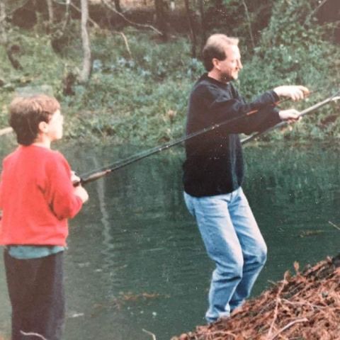 Cameron Britton and his father 